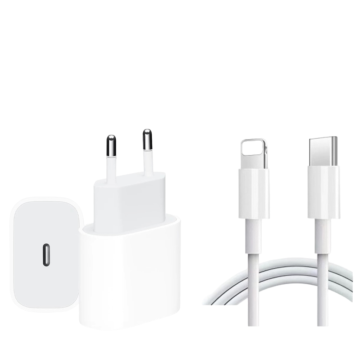 VENTARENT Netzteil 20W USB XS 12, Ladekabel Lightning 2 XR, Apple Ladegerät C 14, iPhone Ladegerät Weiß Meter Apple, für Ladekabel 11, 13, iPhone mit