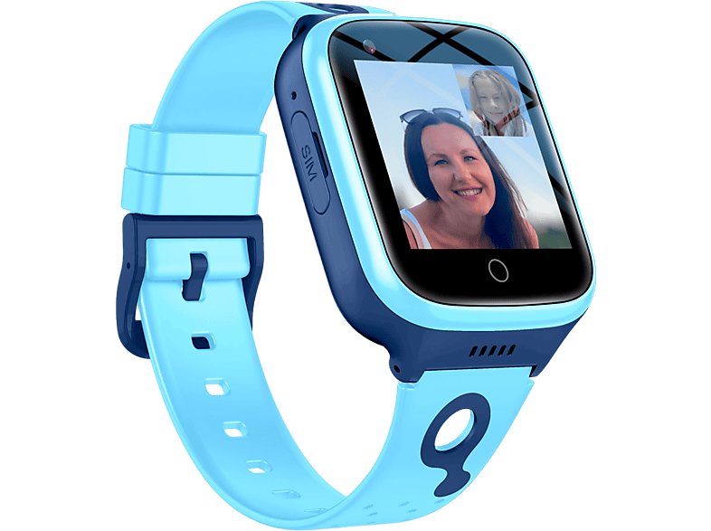 CARNEO Guard Kinder GPS + 4G Platinum blue, Smartwatch, Blau