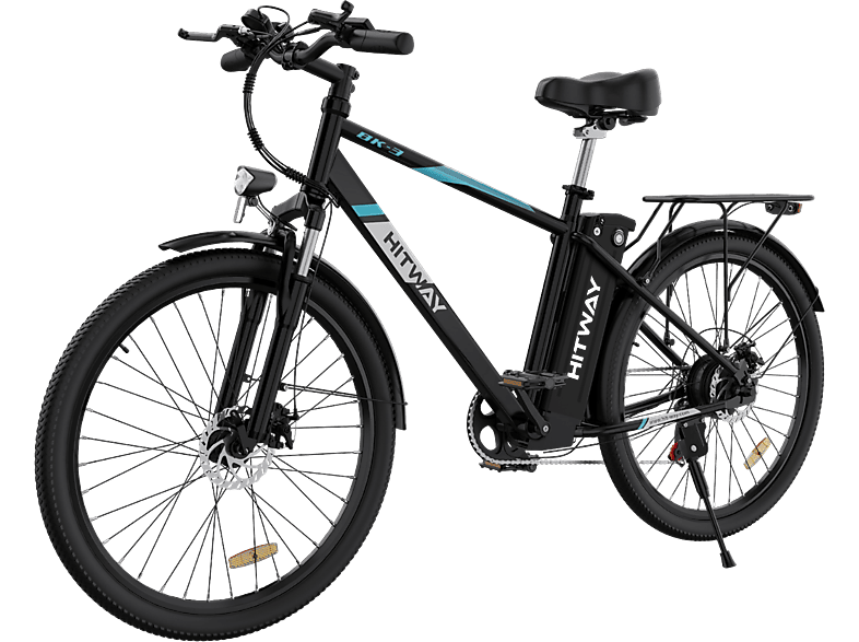 26 Herren-Rad, 410,4, Mountainbike 250W HITWAY (Laufradgröße: schwarz) Zoll, BK3S 26\