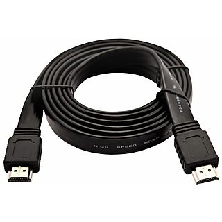 Cable HDMI - V7 V7HDMI4FL-02M-BK-1E, HDMI Estándar, 2 m