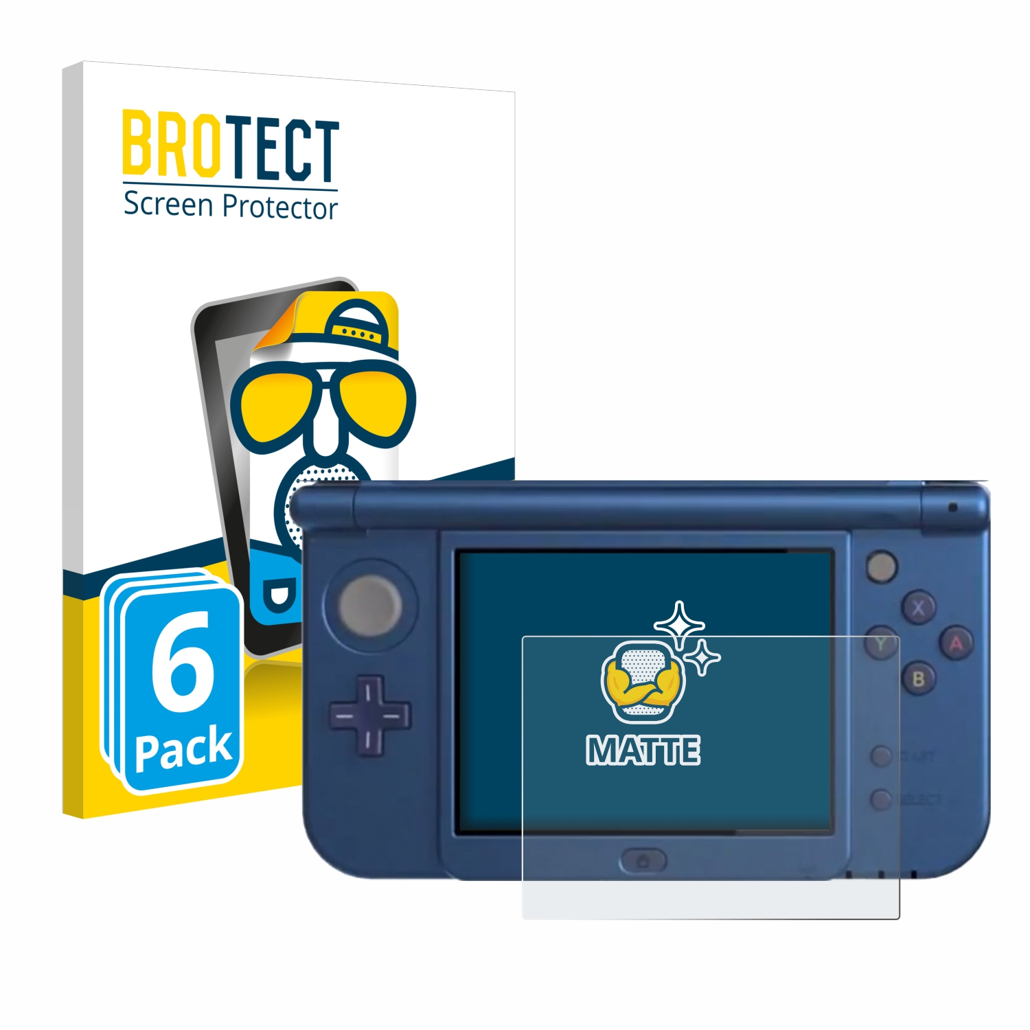3DS XL New (Unteres 6x Nintendo matte Display)) BROTECT Schutzfolie(für