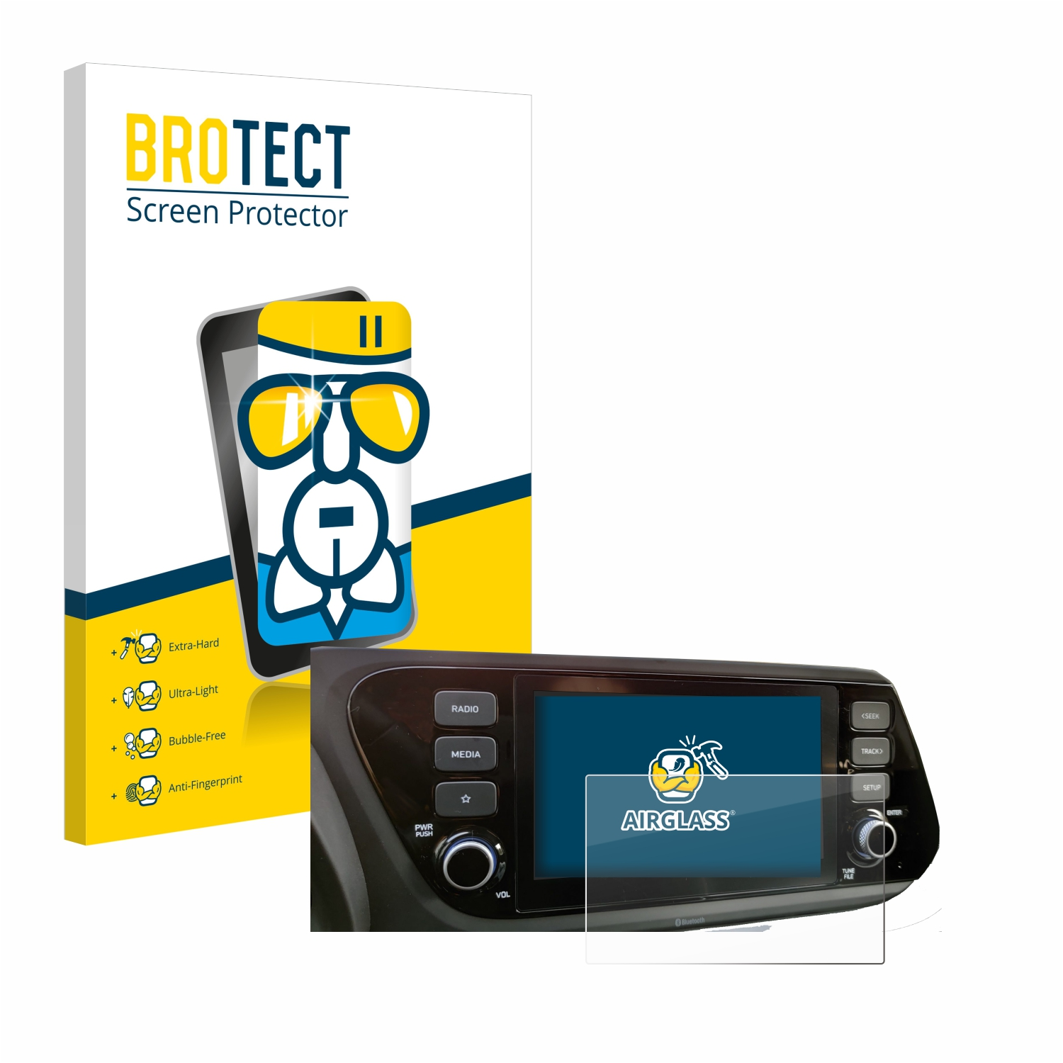 BROTECT Airglass klare Schutzfolie(für Hyundai 8\