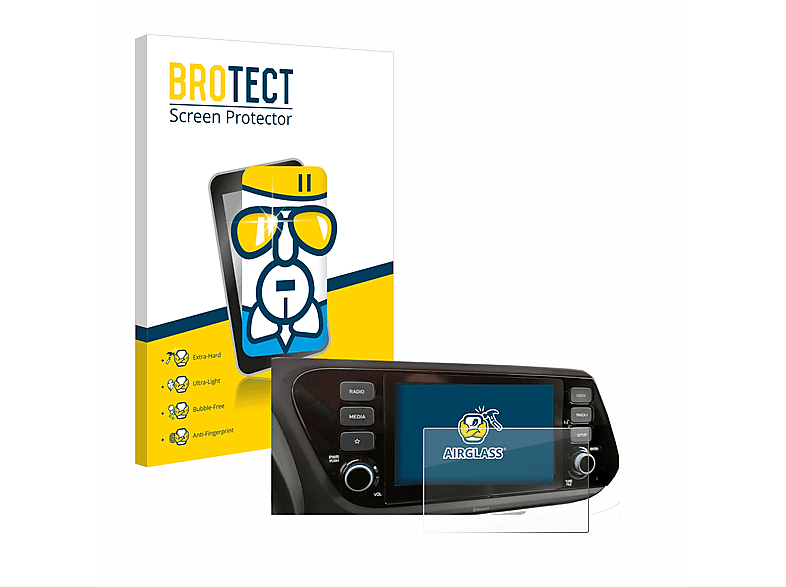 BROTECT Airglass klare Schutzfolie(für Hyundai i20 2020 8\
