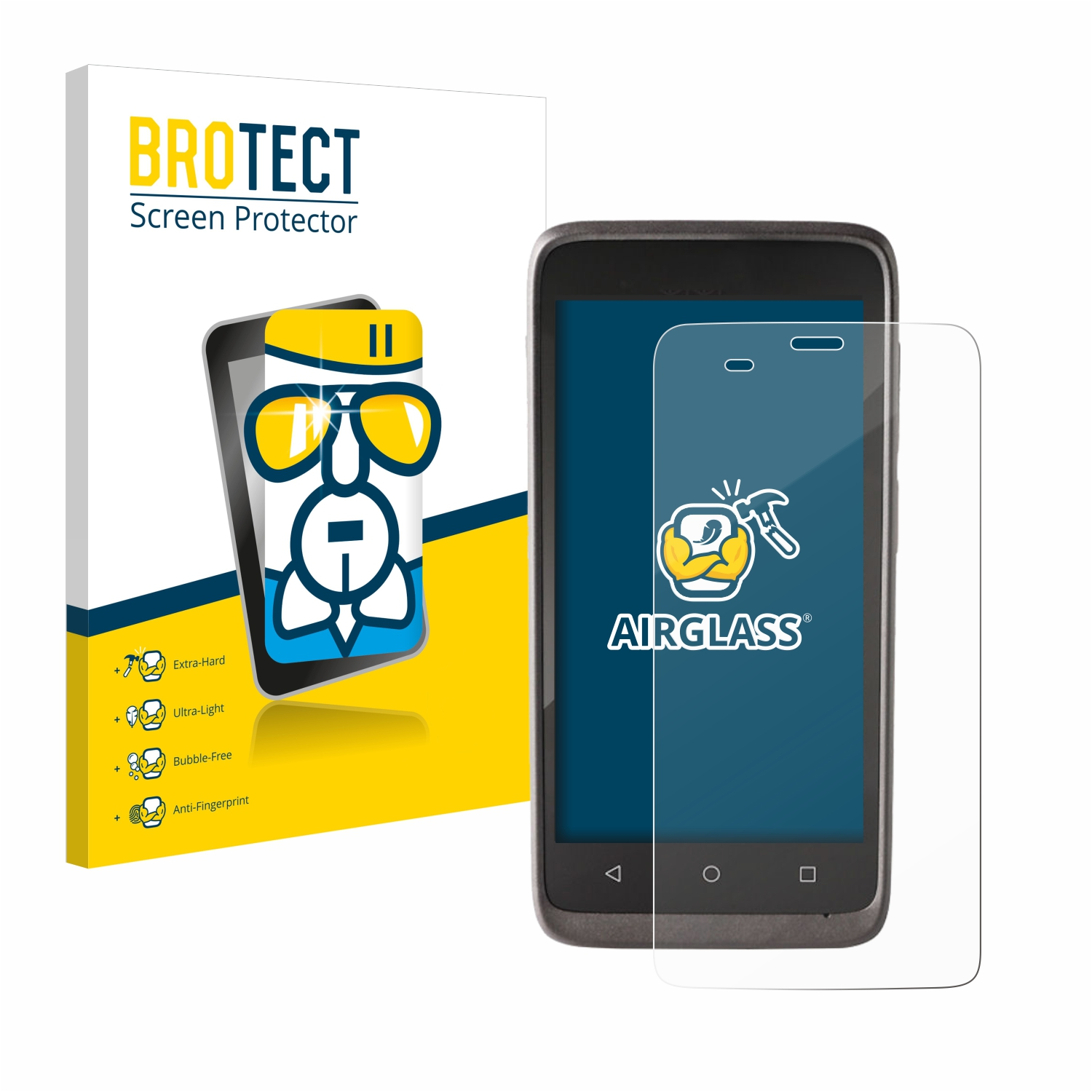 BROTECT Airglass klare Schutzfolie(für ScanPal Honeywell EDA51)