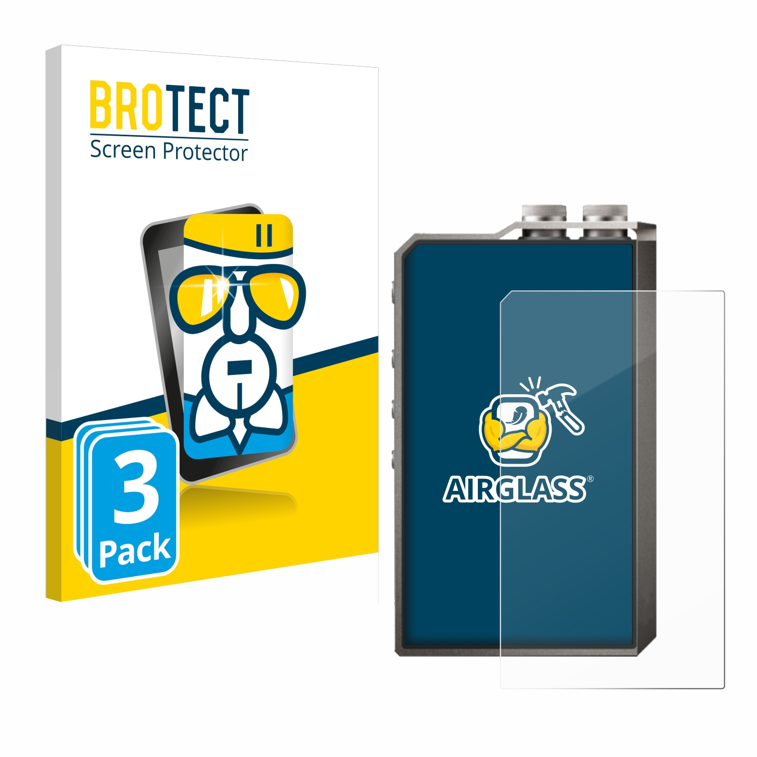 BROTECT 3x Airglass klare Schutzfolie(für Cowon Plenue 2)