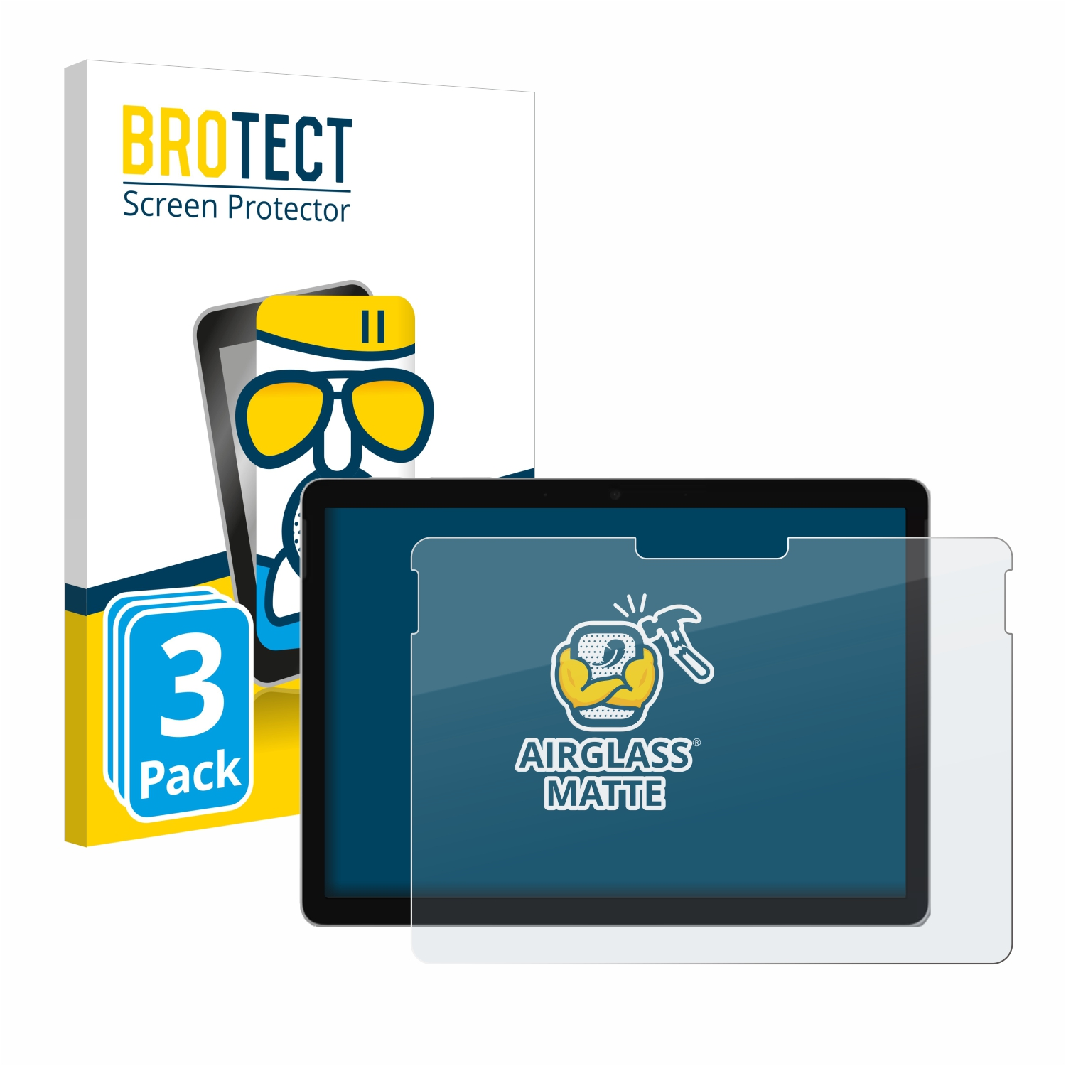 BROTECT 3x Airglass matte Go 4) Schutzfolie(für Microsoft Surface