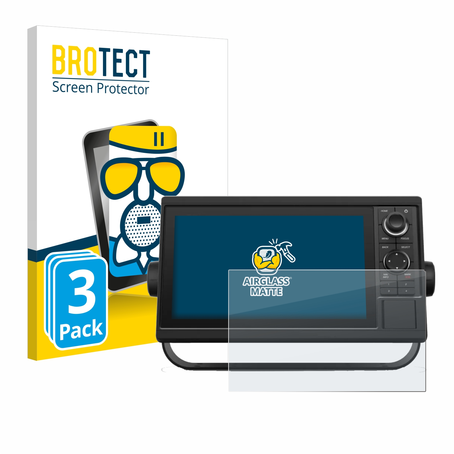 3x BROTECT Garmin Schutzfolie(für GPSMAP matte Airglass 1042xsv)