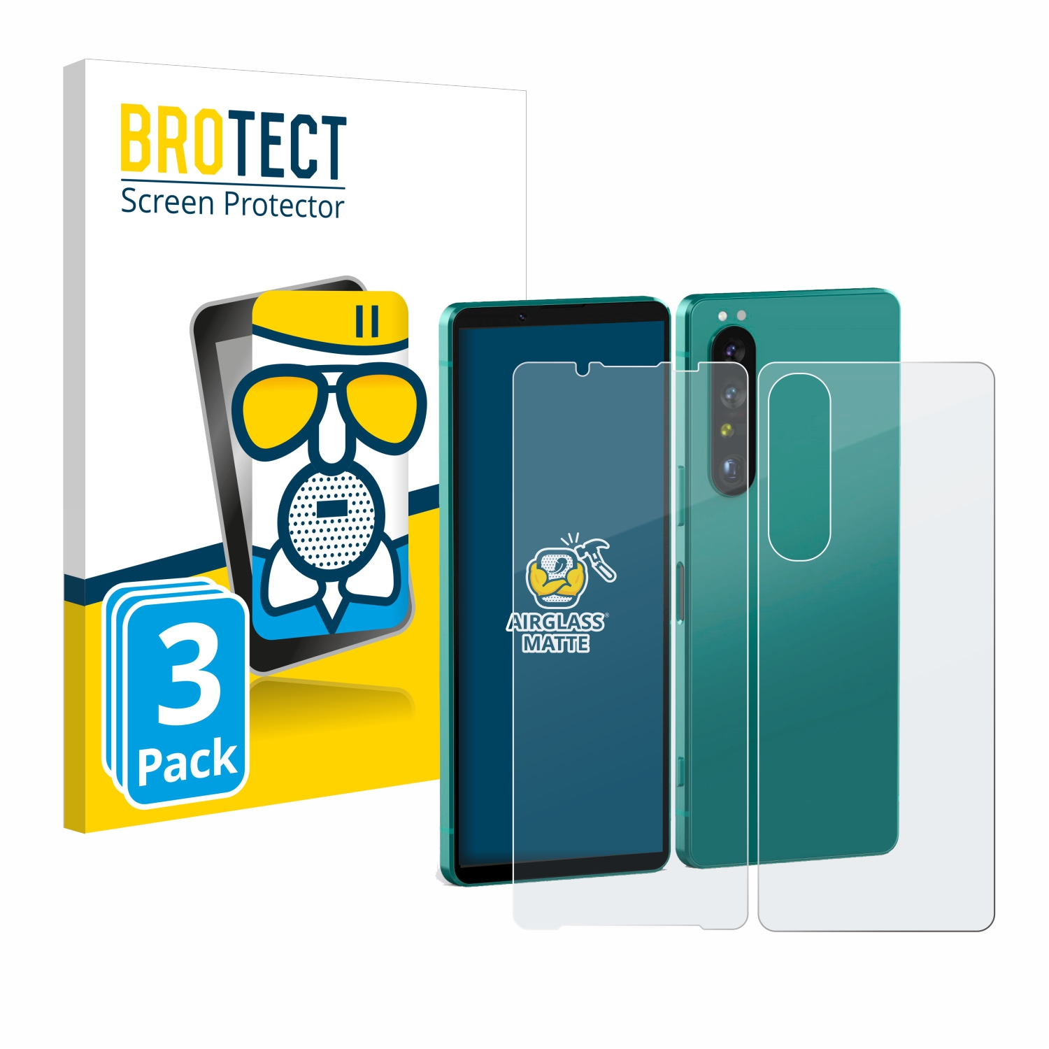 BROTECT 3x Airglass matte Schutzfolie(für Sony 1 Xperia V)
