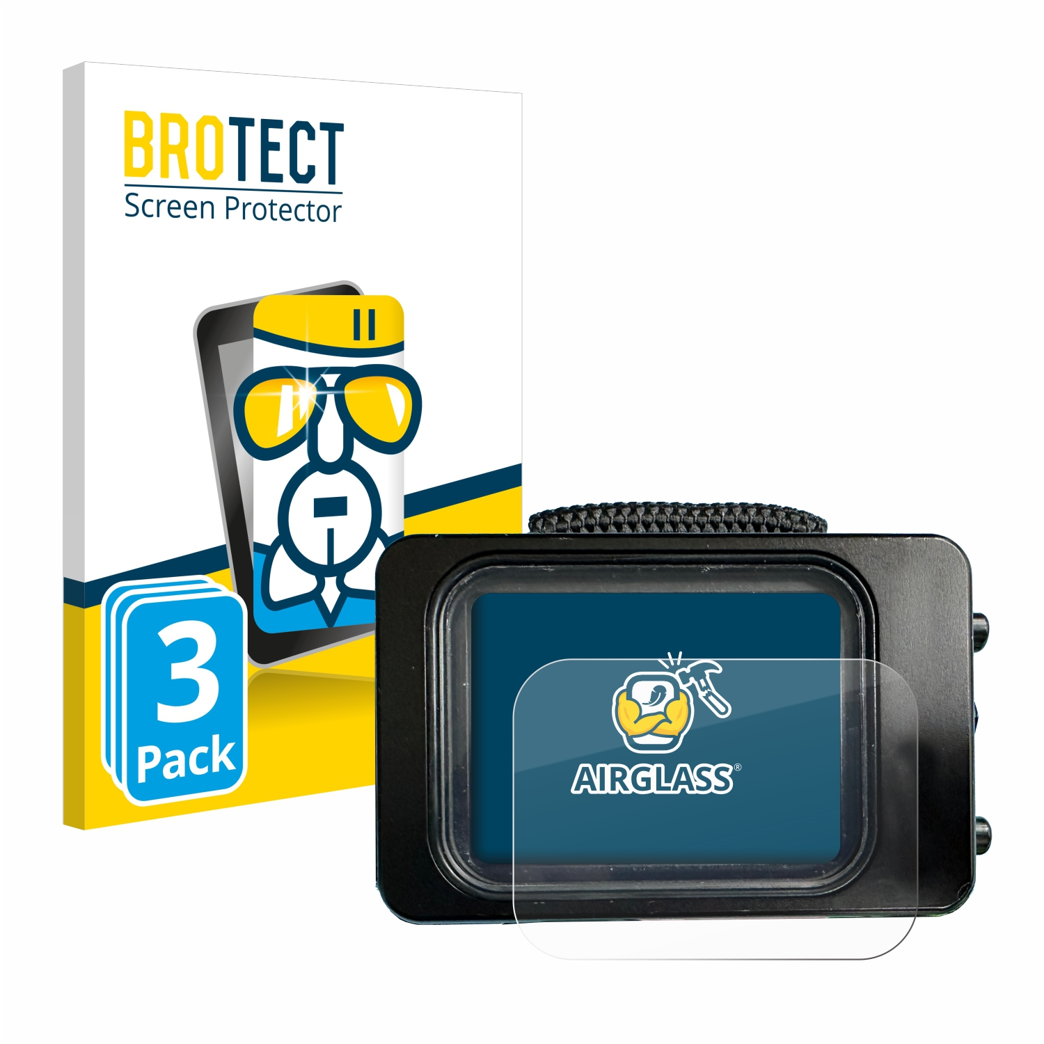 BROTECT 3x Airglass Schutzfolie(für Divesoft Freedom dive klare computer)