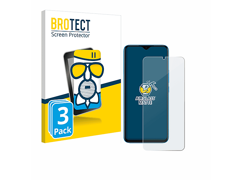 BROTECT 3x Airglass matte Schutzfolie(für Infinix Smart 6 HD)