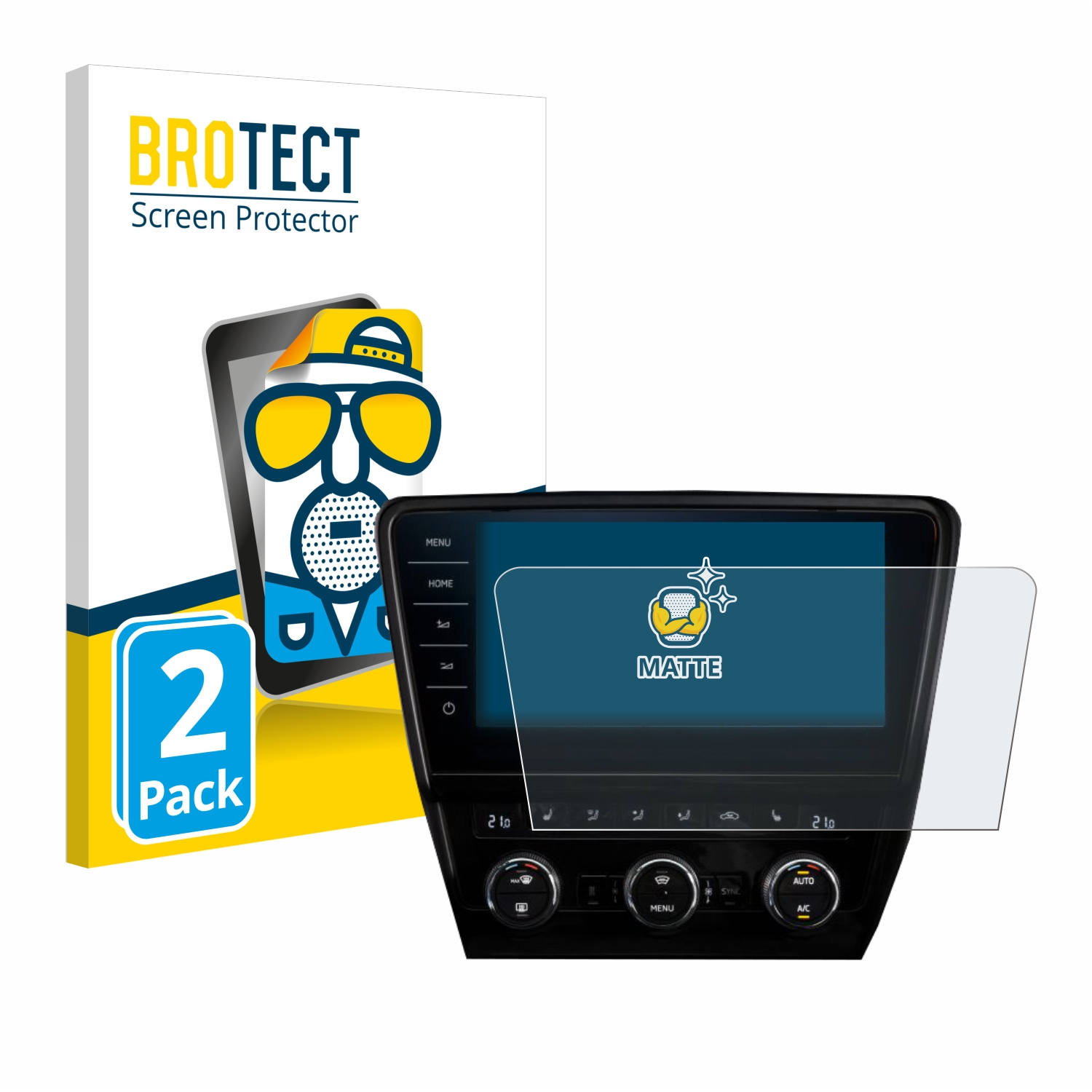 System BROTECT Infotainment Skoda 245 Schutzfolie(für Octavia 2019 2x RS 9.2\