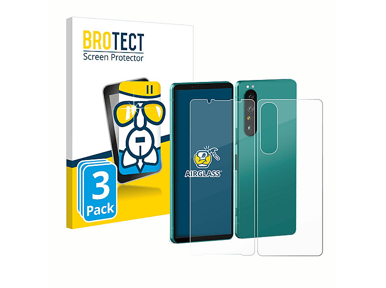 BROTECT 3x Airglass klare Schutzfolie(für Sony Xperia 1 V) | Displayschutzfolien & Gläser