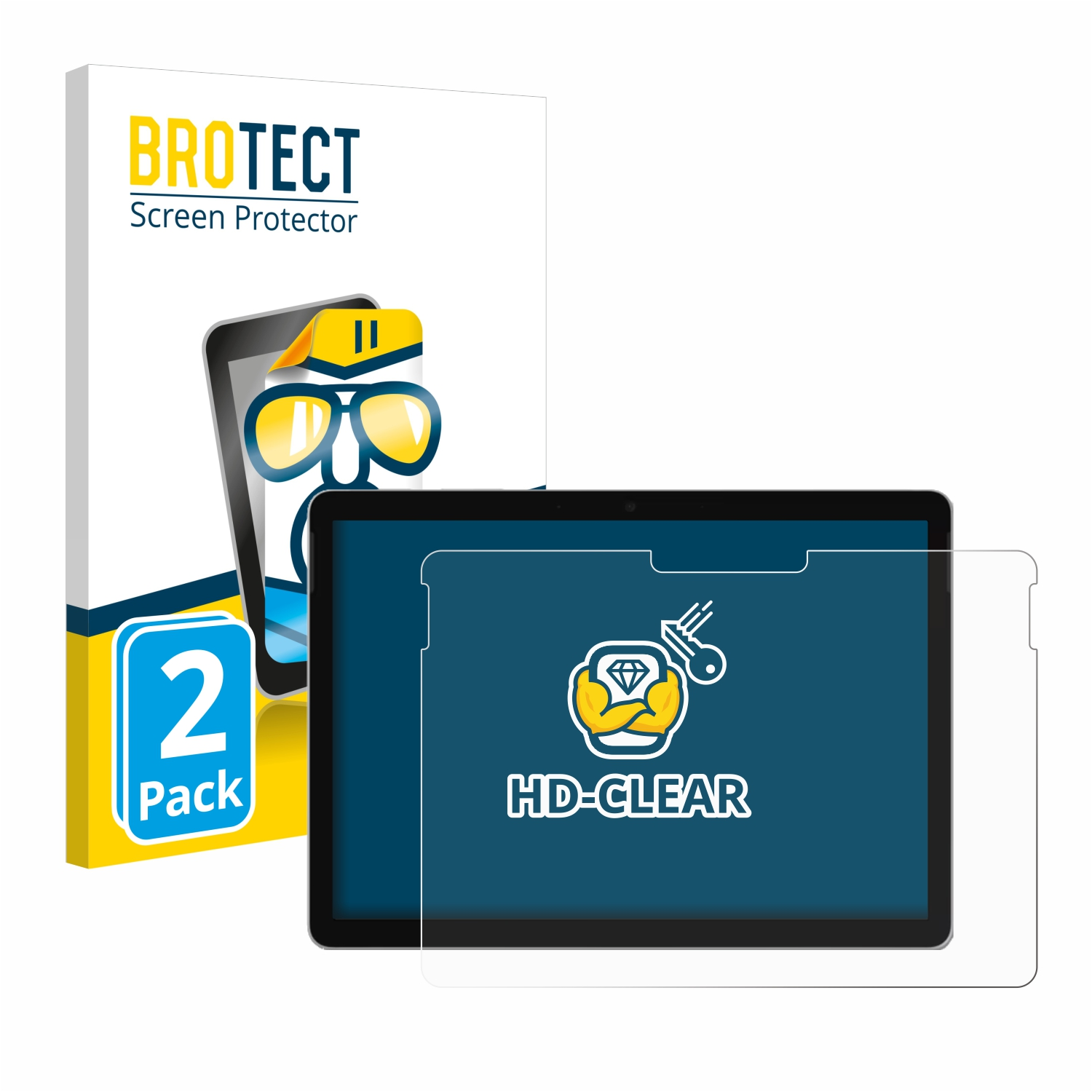 BROTECT 2x klare Schutzfolie(für Microsoft Surface 4) Go