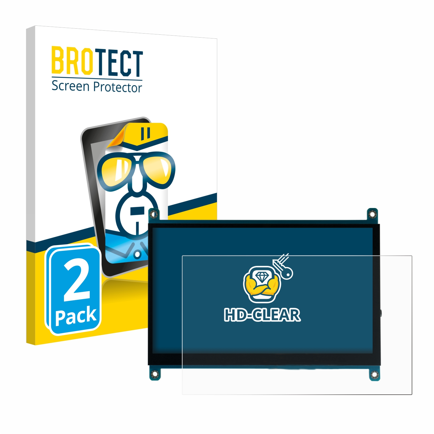 BROTECT 2x klare Schutzfolie(für Joy-IT LCD 7\