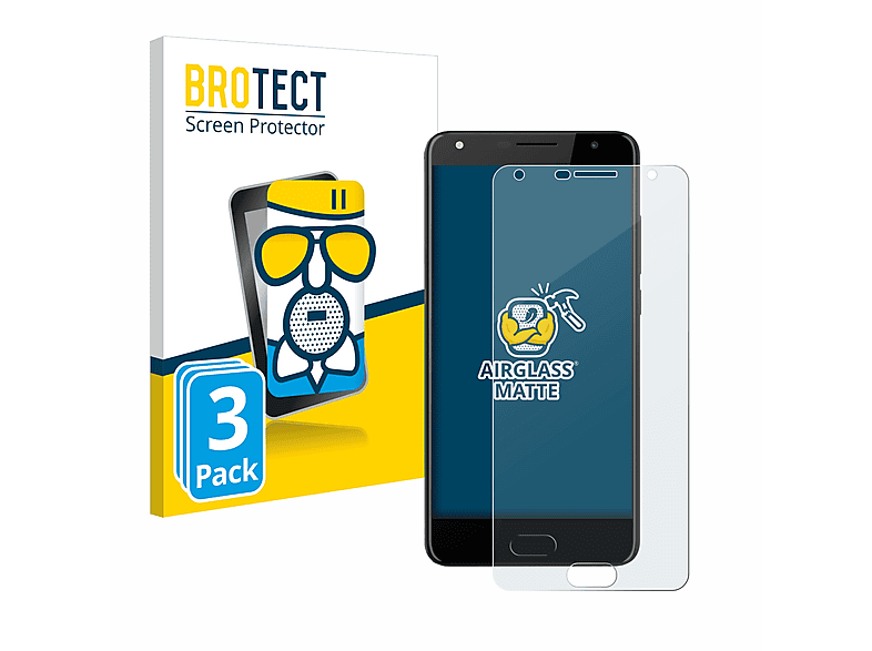 BROTECT 3x Airglass matte Schutzfolie(für Energy Sistem Phone Pro 3)
