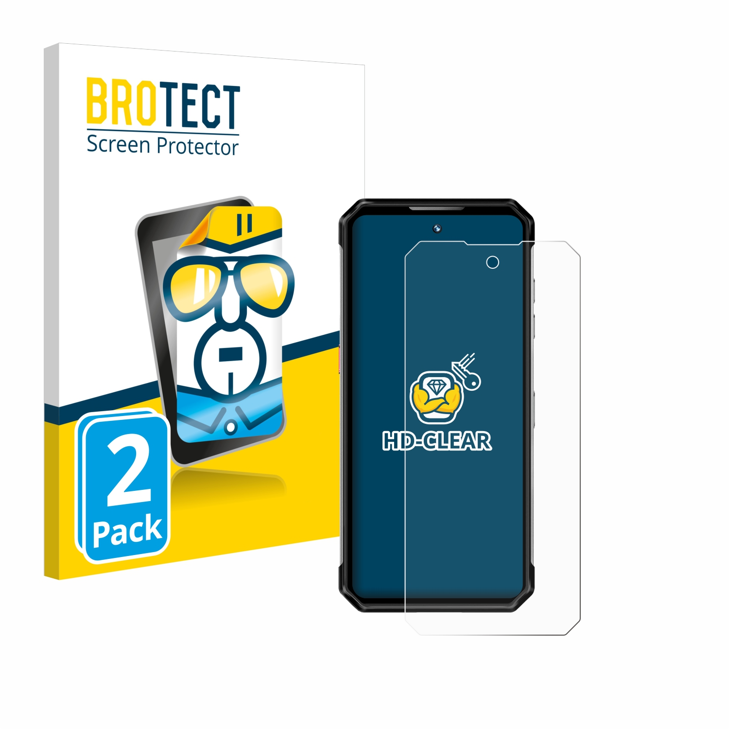 BROTECT 2x Ultra) WP21 klare Schutzfolie(für Oukitel