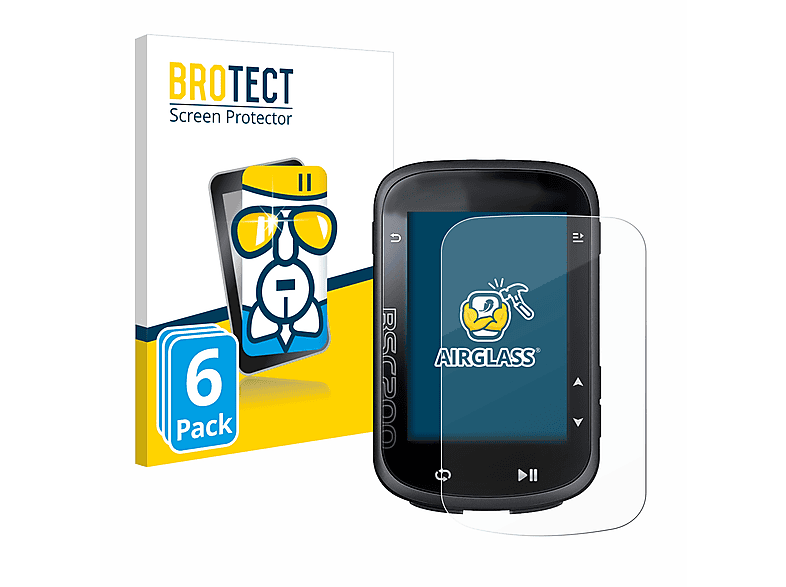 BROTECT 6x Airglass klare Schutzfolie(für igpsport BSC200) | Navi-Taschen & -Schutzfolien