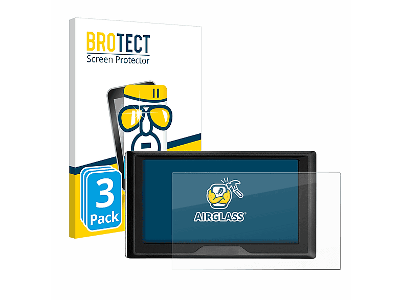 BROTECT 3x Schutzfolie(für Garmin klare Airglass Drive 50)