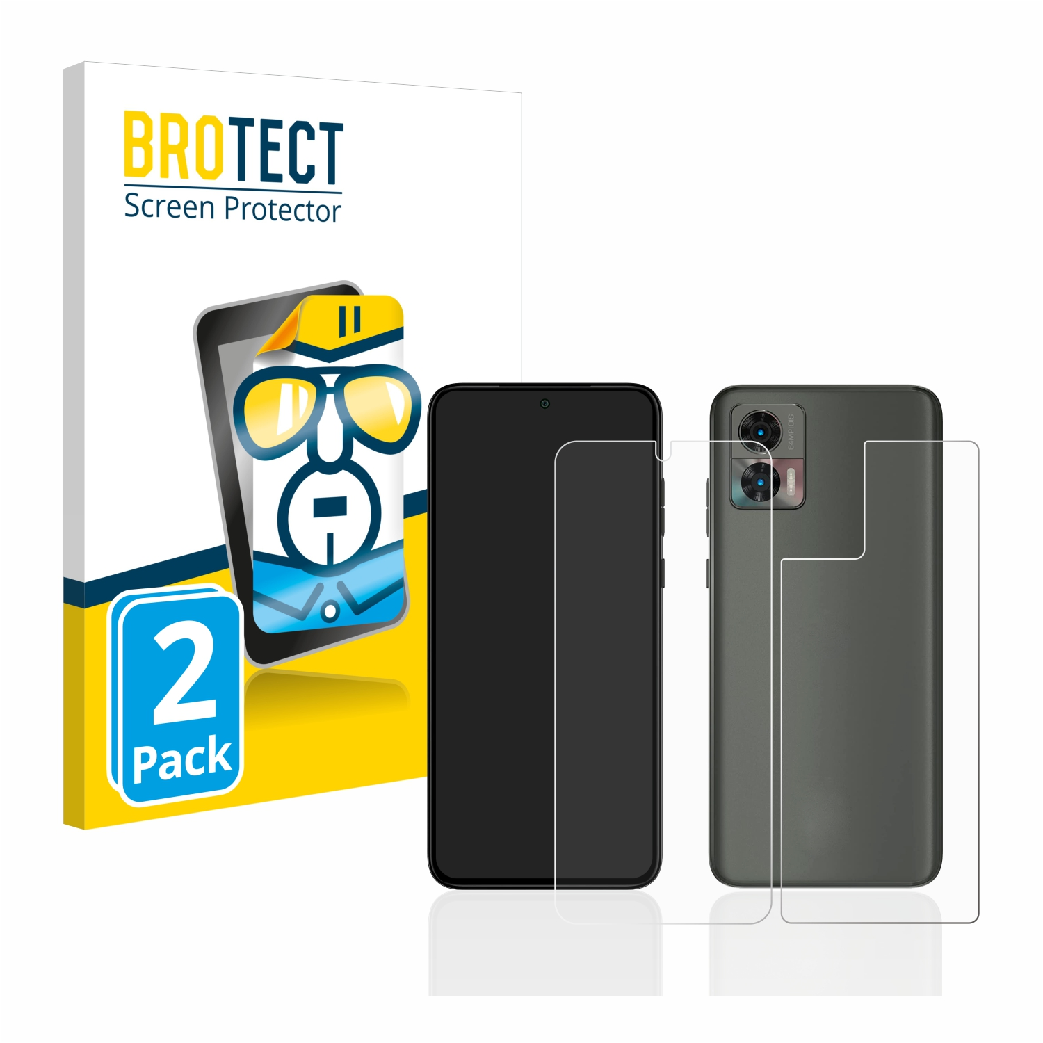 BROTECT 2x Neo) klare Schutzfolie(für 30 Edge Motorola