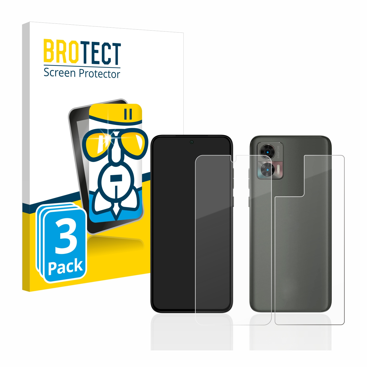 BROTECT Motorola klare Edge 30 3x Neo) Schutzfolie(für Airglass