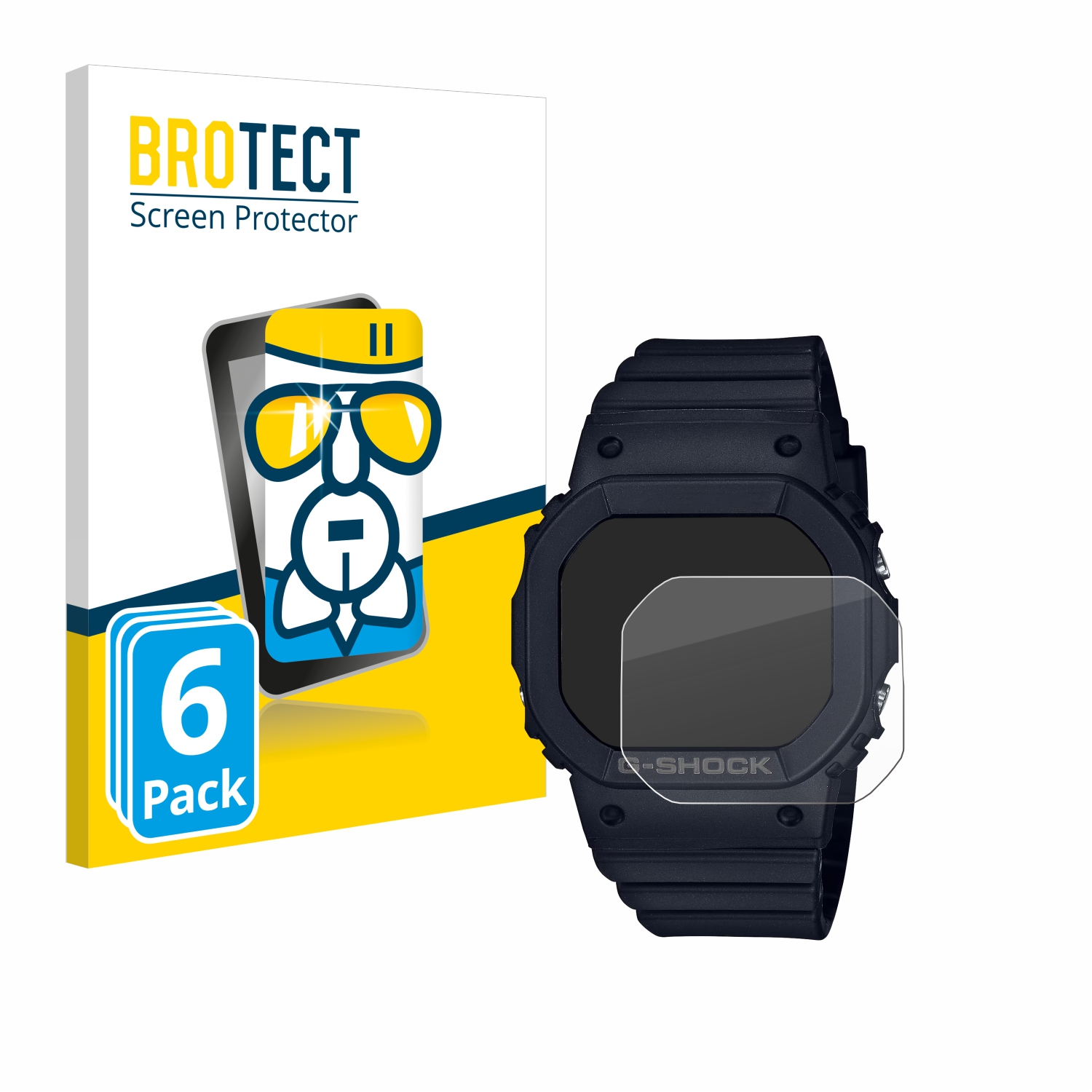 BROTECT 6x Airglass klare Schutzfolie(für Casio G-Shock GMD-S5600)