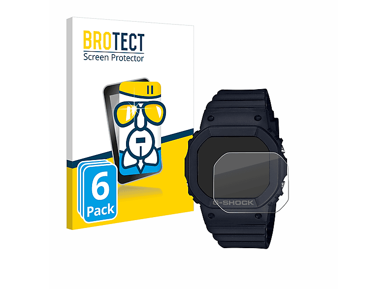 BROTECT 6x Airglass klare Schutzfolie(für Casio G-Shock GMD-S5600)
