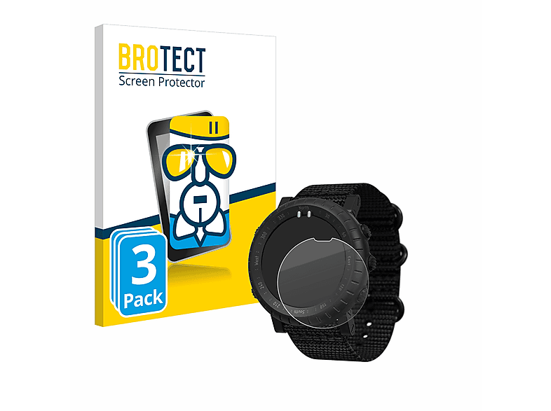 BROTECT 3x Airglass klare Schutzfolie(für Suunto Core Alpha)