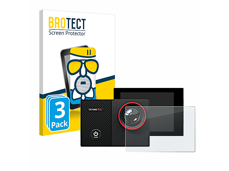 BROTECT Akaso Pro) EK7000 3x Schutzfolie(für Airglass matte