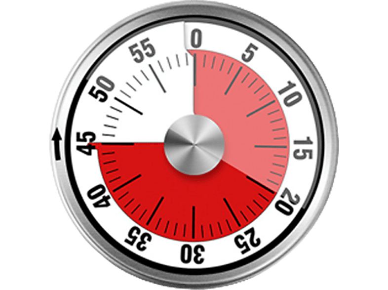 SYNTEK Küchentimer Edelstahl mit Magnet mechanisch Kochen Backen Zeitmanagement Timer Countdown-Timer Küchen-Timer