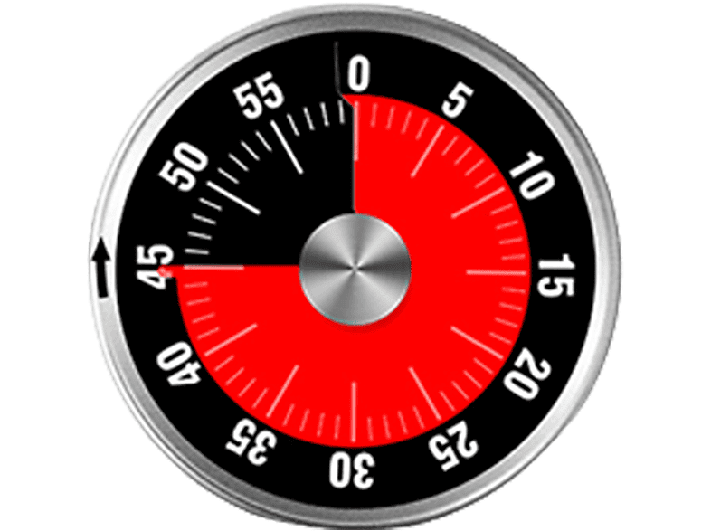 SYNTEK Küchentimer Edelstahl mit Magnet mechanisch Kochen Backen Zeitmanagement Timer Countdown-Timer Küchen-Timer