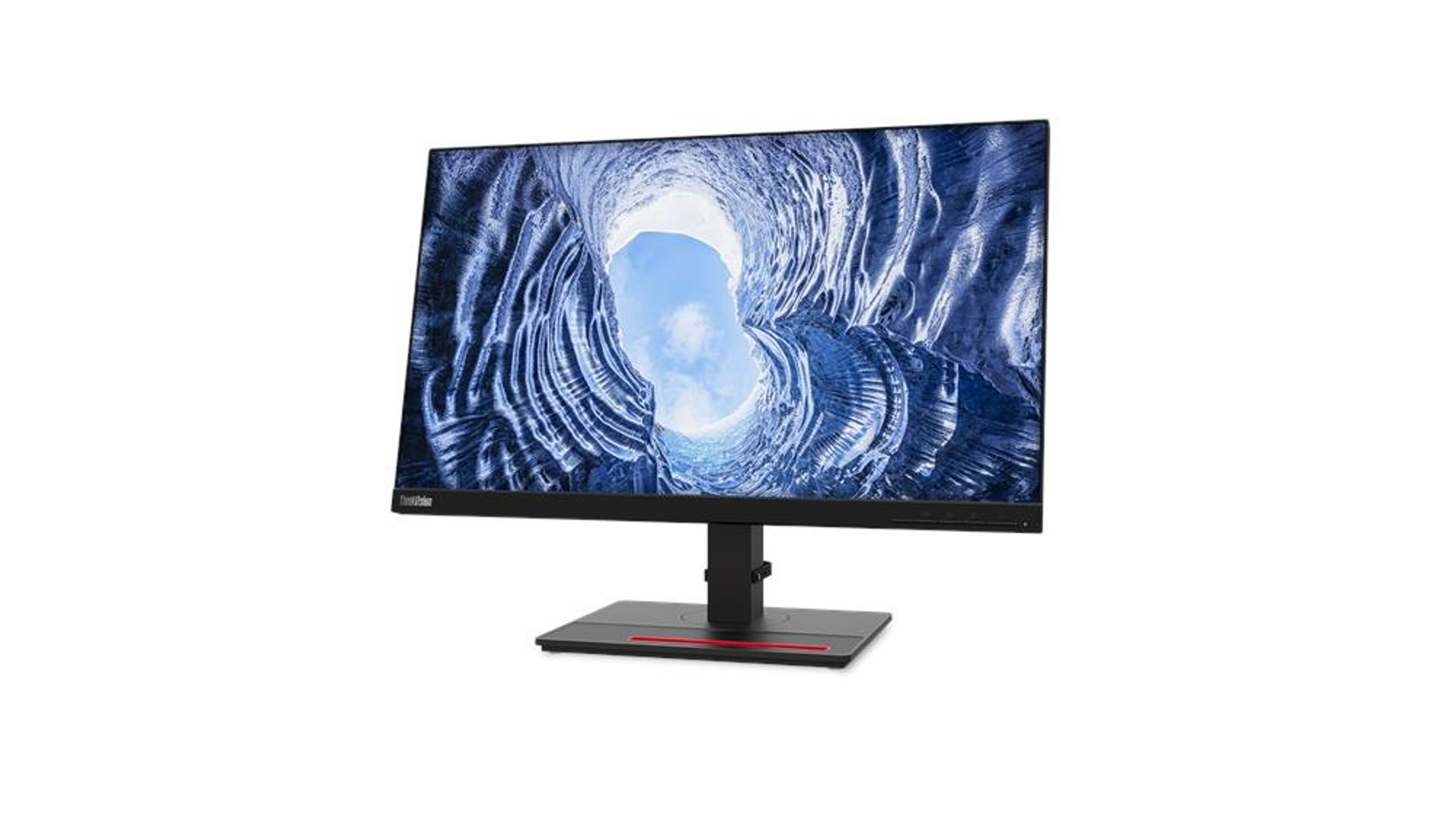 Ein Computermonitor, der ein Höhlenbild anzeigt, auf weißem Hintergrund.