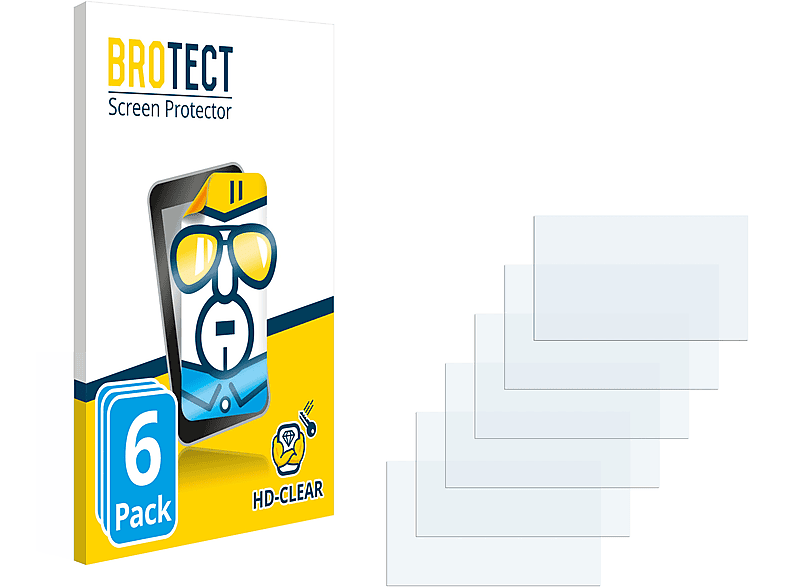 BROTECT 6x klare Schutzfolie(für Mercedes-Benz Vito Audio 40)