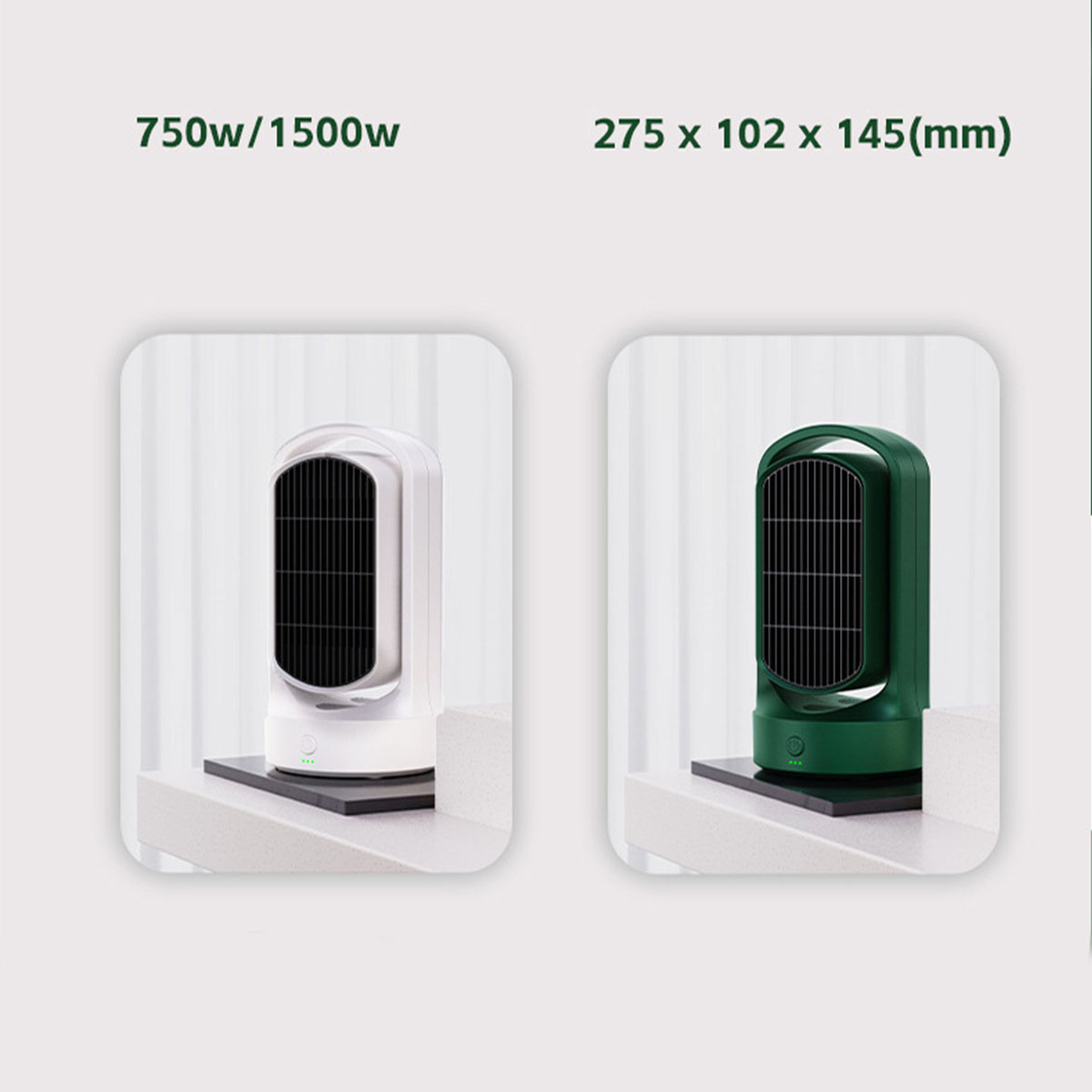 Desktop-Heizlüfter (1500 Schnelle oder Watt) BRIGHTAKE Zuhause - für Ihr Büro Heizung Erwärmung Kompakter