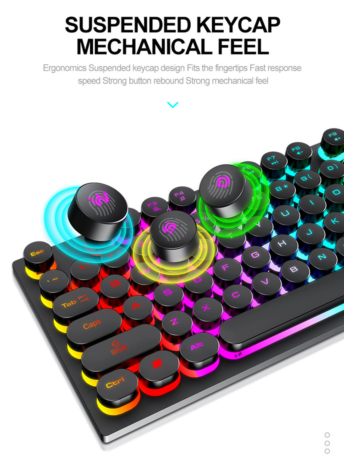 Punk Tastatur Retro Gaming Einem, und Präzision Tastatur Stil in - BRIGHTAKE