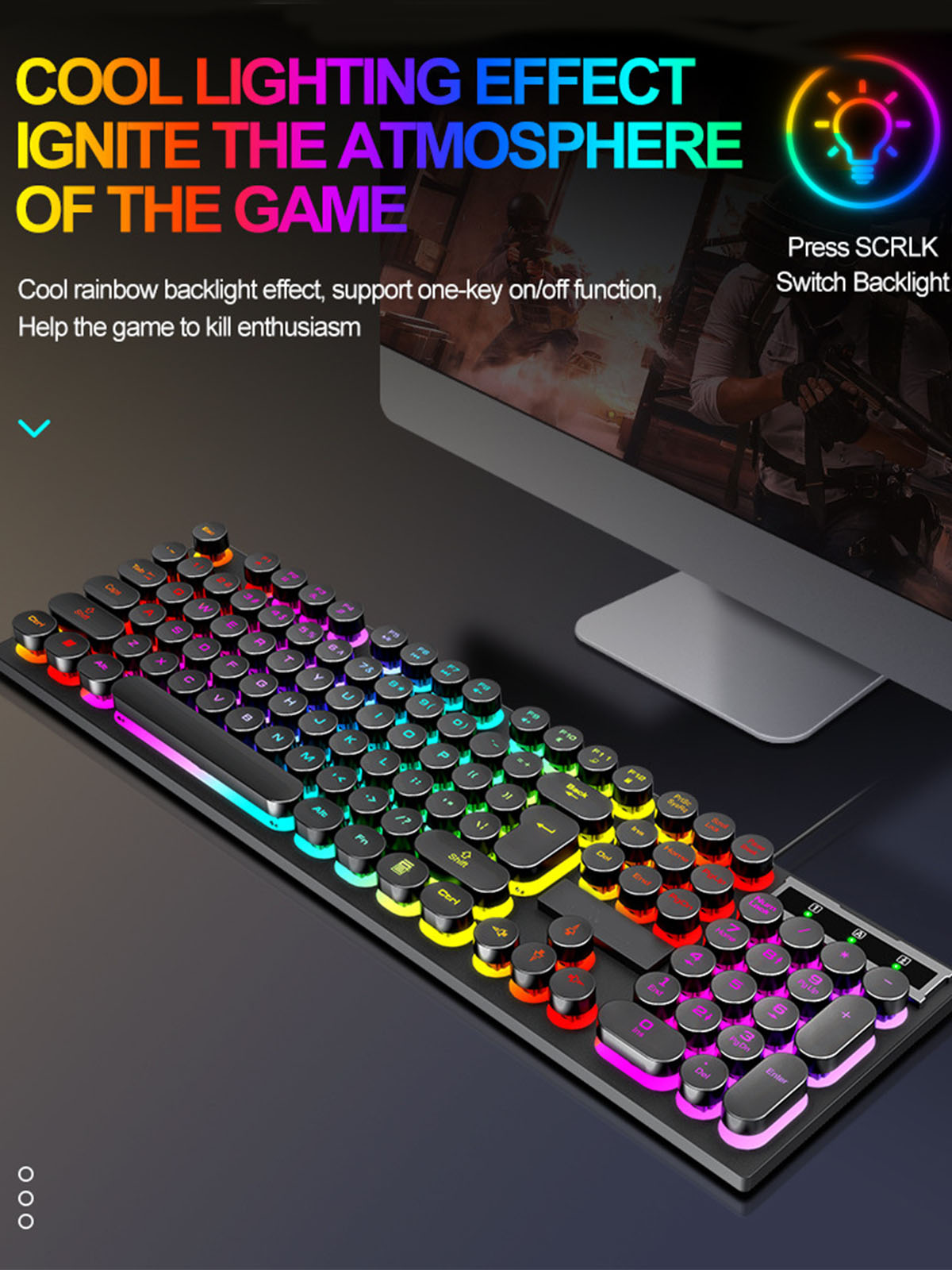 und Tastatur Stil - Einem, BRIGHTAKE Retro Gaming in Punk Präzision Tastatur