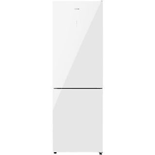 Frigorífico combi - CECOTEC Bolero CoolMarket Combi 322 Glass White E, Altura 185,5 cm, White