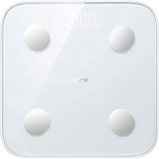 Báscula Inteligente - REALME OB02388, 180 kg, Blanco