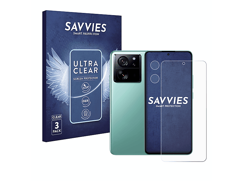 SAVVIES 6x klare Schutzfolie(für Xiaomi 13T)