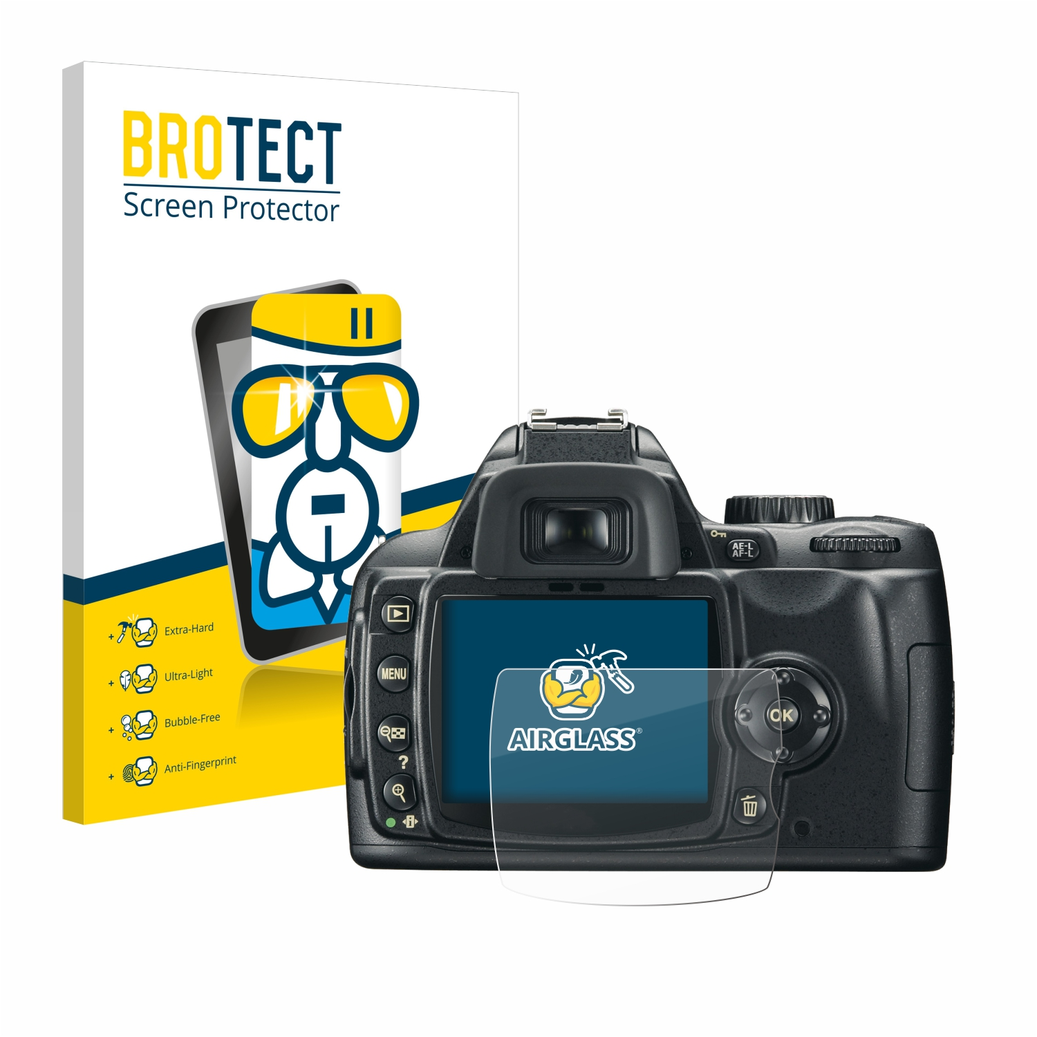 Schutzfolie(für BROTECT klare D60) Nikon Airglass