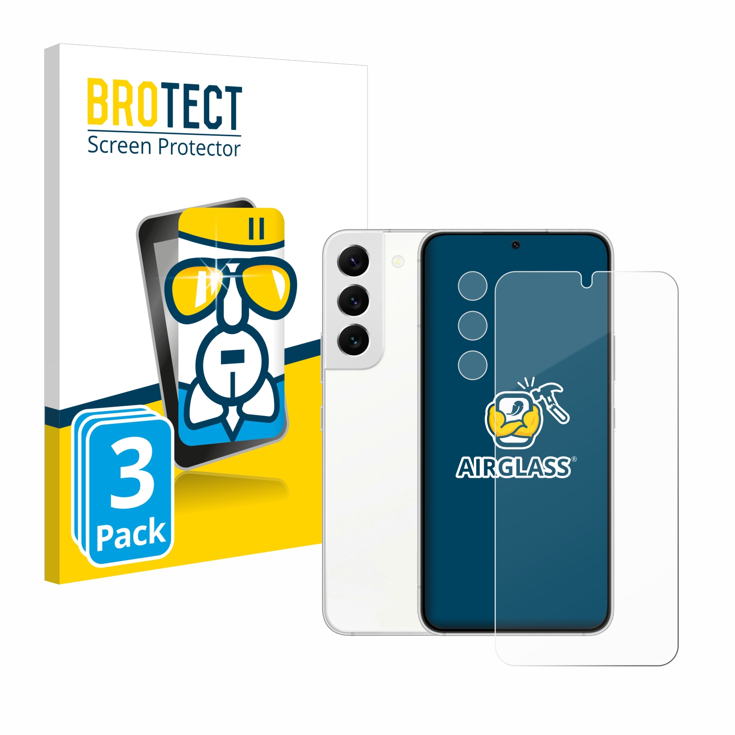 BROTECT 3x klare Edition) Schutzfolie(für Galaxy Samsung Enterprise Airglass S22