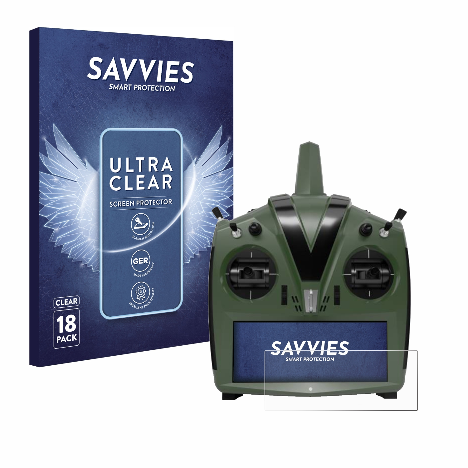 SAVVIES 18x klare Schutzfolie(für VBar Evo) Control