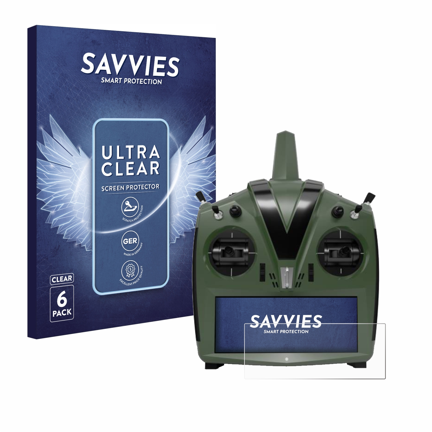 SAVVIES 6x klare Schutzfolie(für VBar Evo) Control