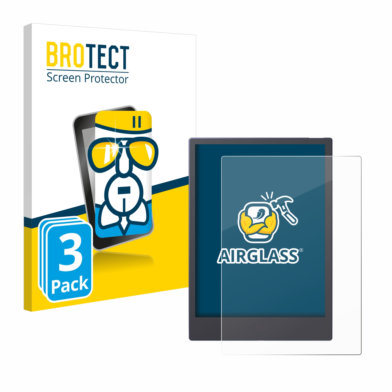BROTECT 3x Airglass Schutzfolie(für Onyx Note klare 4) Boox