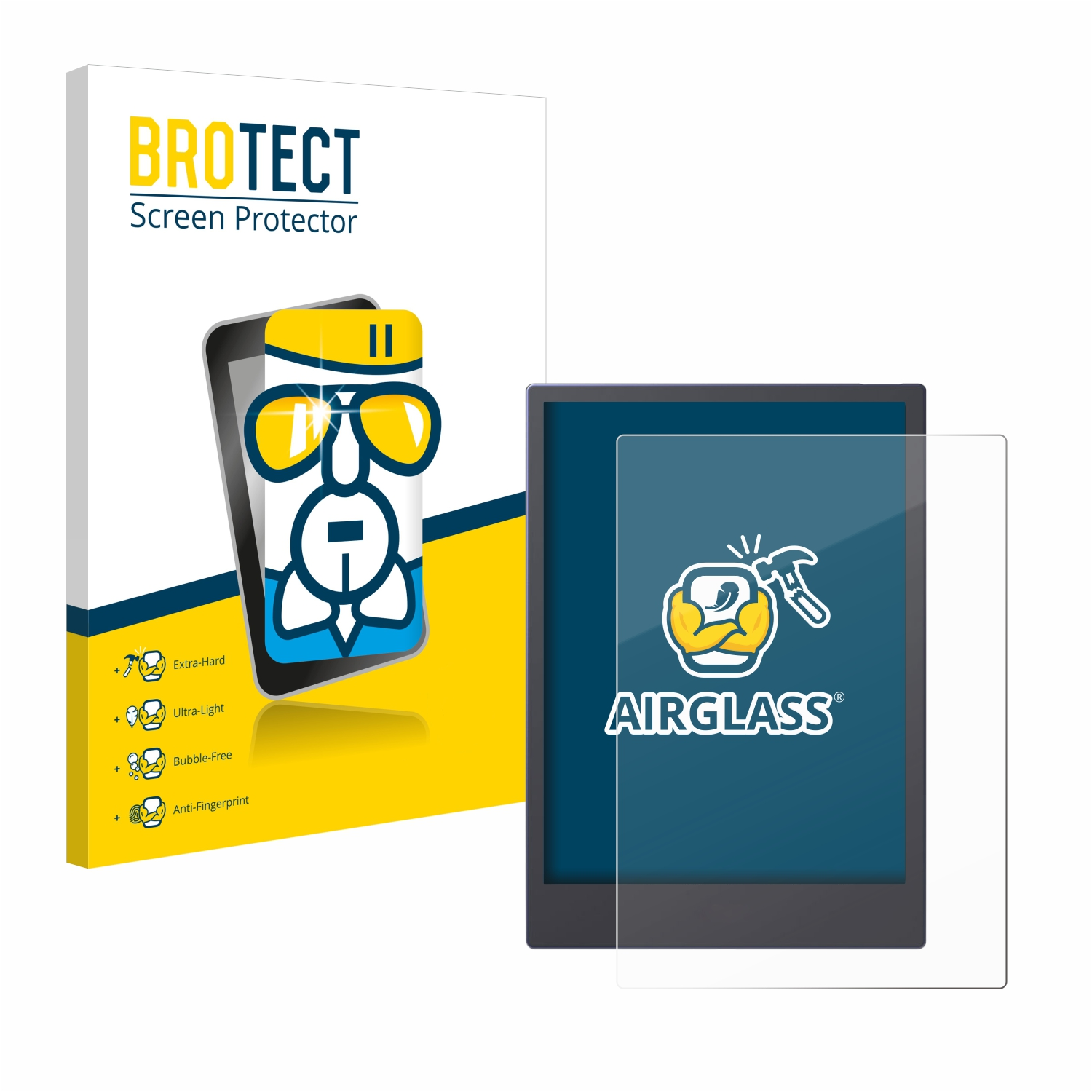 Onyx 4) BROTECT klare Schutzfolie(für Note Boox Airglass