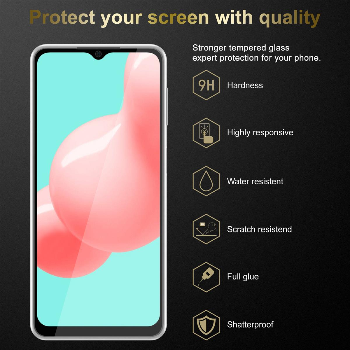 CADORABO 3x Schutzglas Tempered Glas Schutzfolie(für Samsung Galaxy A72 / 5G) 4G