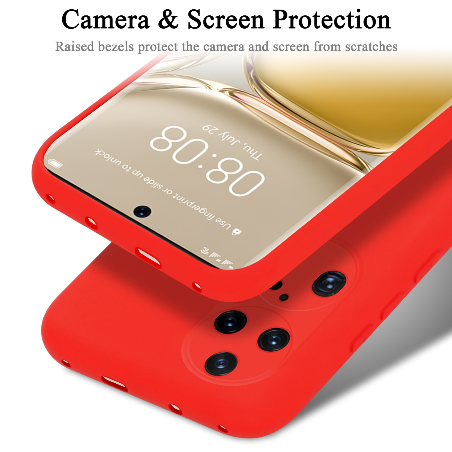 ROT Style, Backcover, LIQUID PRO, Hülle P50 im CADORABO Liquid Case Huawei, Silicone