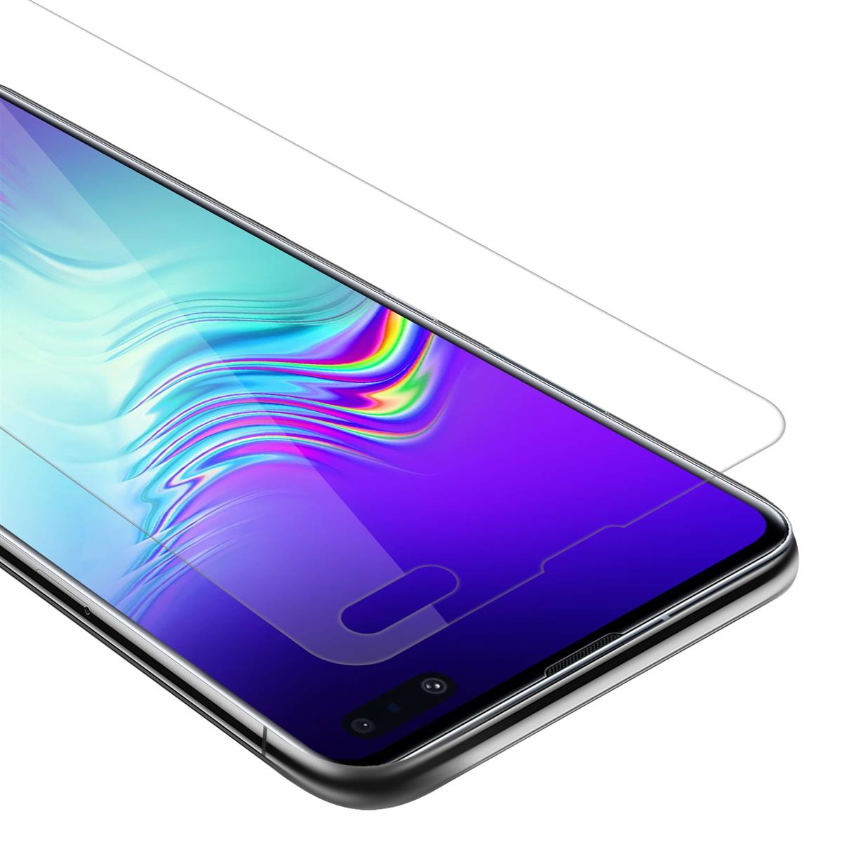 CADORABO Schutzglas Tempered Glas 5G) S10 Galaxy Schutzfolie(für Samsung