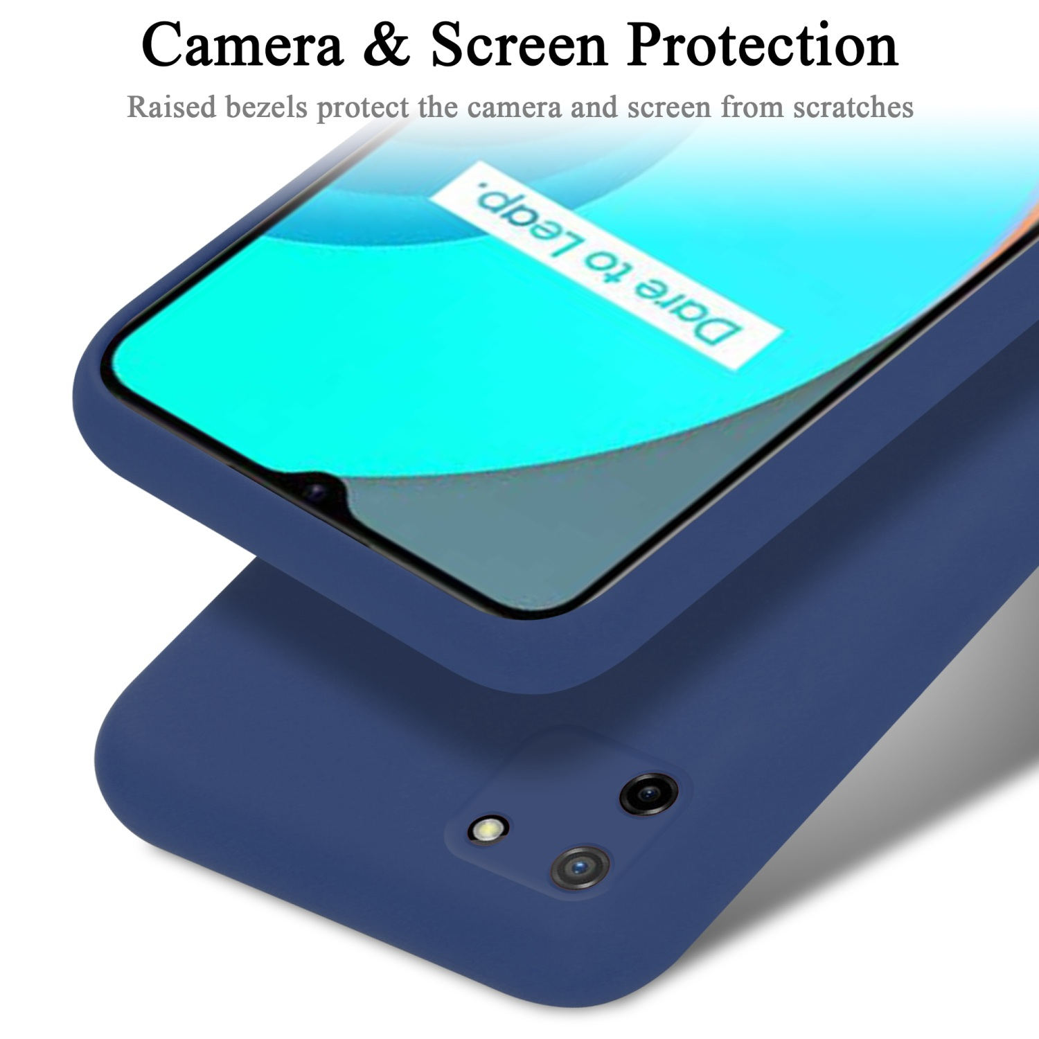 im Realme, Liquid 2020, Backcover, Hülle Style, LIQUID Silicone BLAU Case C11 CADORABO