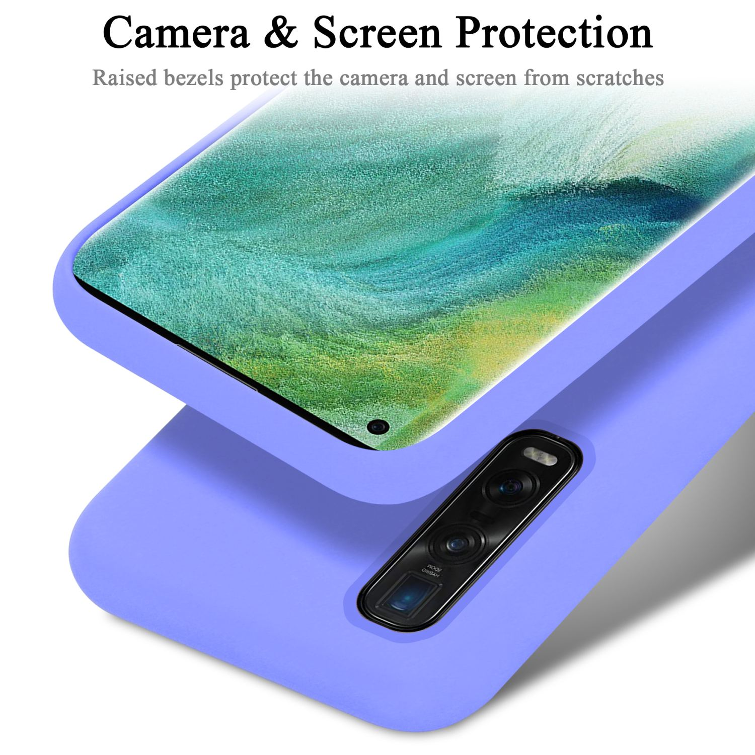 CADORABO Hülle im Liquid Silicone HELL X2 FIND Oppo, LIQUID Style, PRO, Case LILA Backcover