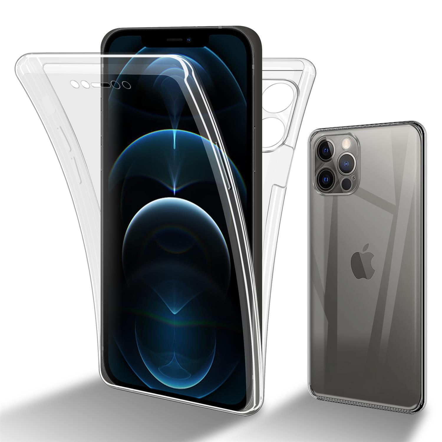 Un iPhone con una protezione schermo e una scatola con lo stesso design.